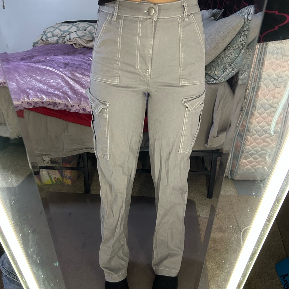 Gray Cargo Pants